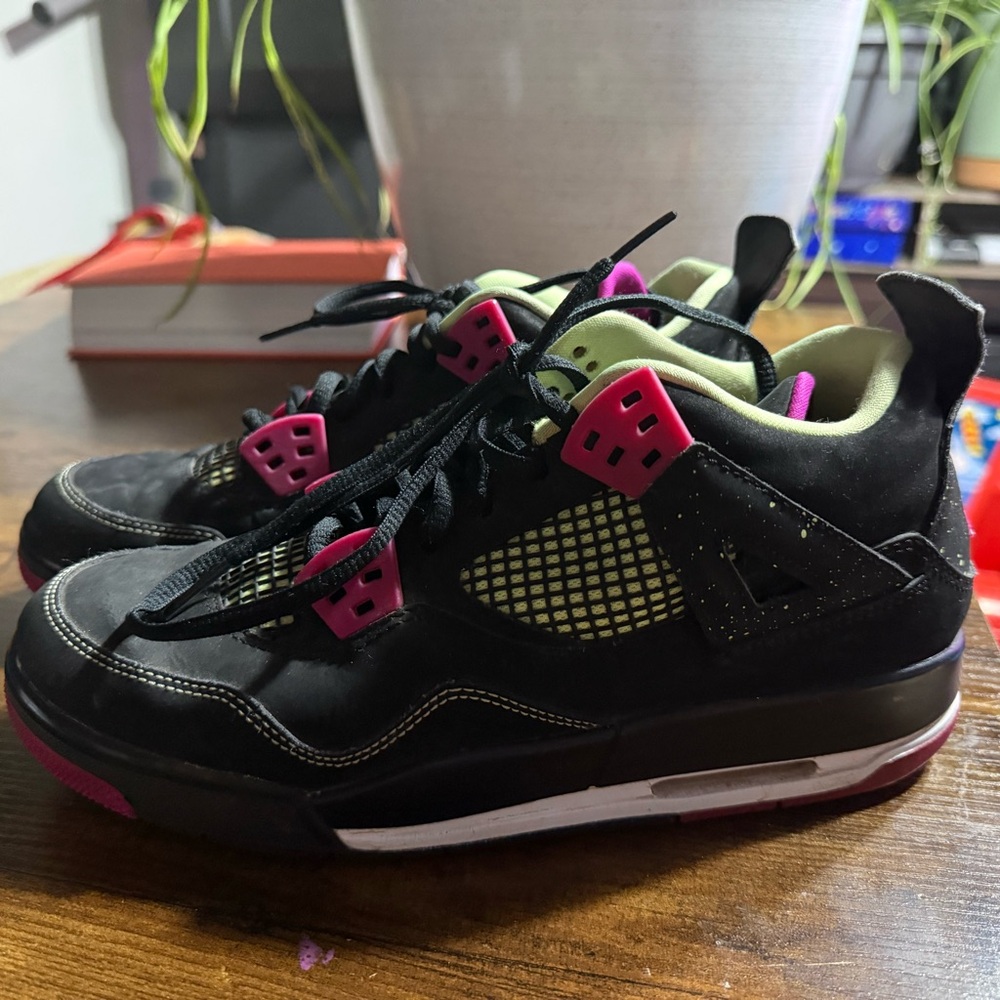 Jordan Black and Pink Women's Sneakers